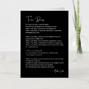 Tear Drop Awakening Third Eye poem Foil Greeting Card