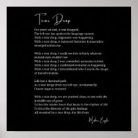 Tear Drop Awakening Third Eye poem poster 