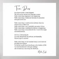 Tear Drop Awakening Third Eye poem poster art