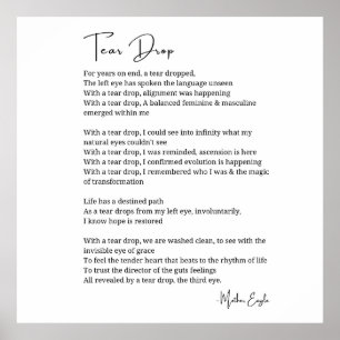 Tear Drop Awakening Third Eye poem poster art