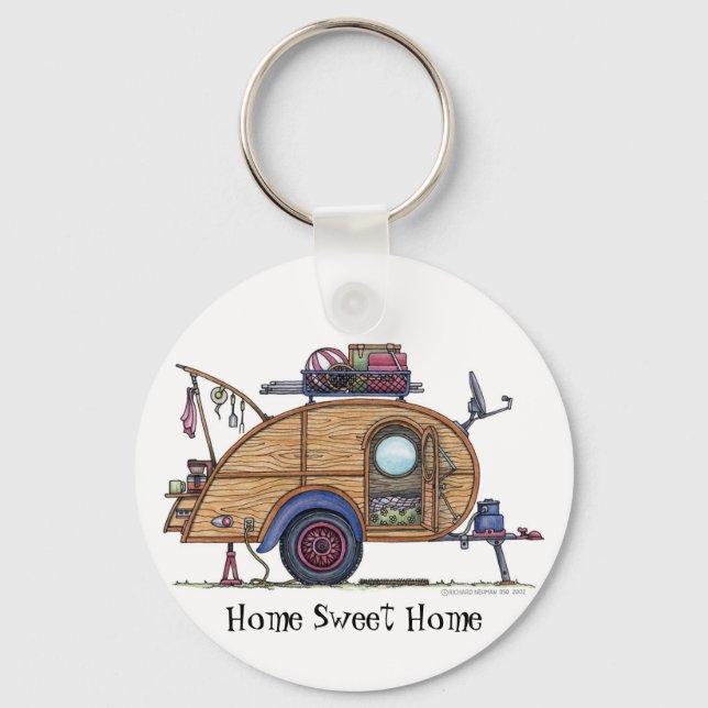 Tear Drop Camper Trailer RV Key Chains HSH (Front)