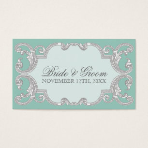 Tear Drop Lace, Lavender - Wedding Favour Gift Tag