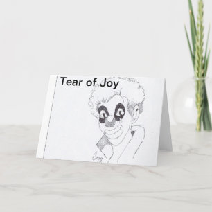 Tear of Joy greeting b/w greeting card