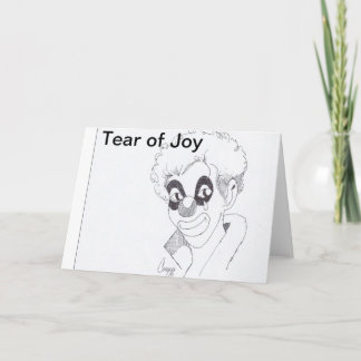 Tear of Joy greeting b/w greeting card