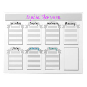 Tear off Calendar, create yourself, blue planner Notepad