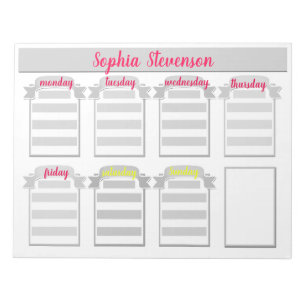 Tear off Calendar, create yourself, blue planner Notepad