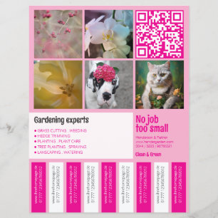 Tear Off Flyer square images pink Gardening
