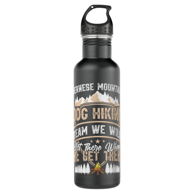 Teardrop Camper Shirt Bernese Mountain Dog Hiking  710 Ml Water Bottle (Front)