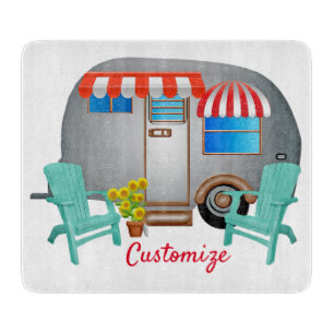 Teardrop Caravan Camper Thunder_Cove Cutting Board
