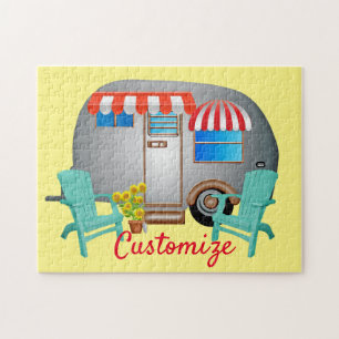 Teardrop Caravan Camper Thunder_Cove  Jigsaw Puzzle