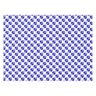 Teardrop Cross on Blue Tablecloth