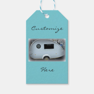 Teardrop gypsy caravan happy glamping gift tags