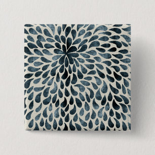 Teardrop Petals 15 Cm Square Badge