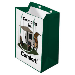 Teardrop Trailer Camping In Comfort Camper Party Medium Gift Bag