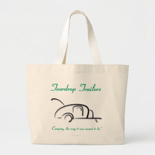 Teardrop Trailers Green Version Large Tote Bag