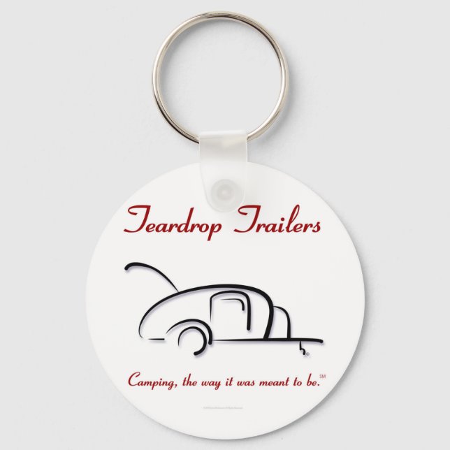 Teardrop Trailers Red Version Key Ring (Front)