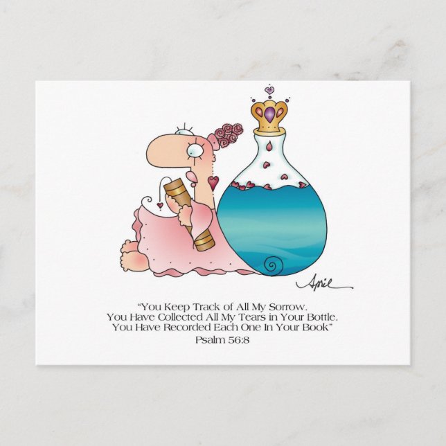 TEARS IN A BOTTLE Postcard by April McCallum (Front)