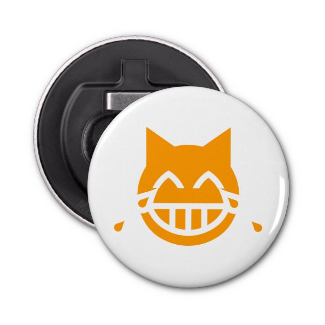 Tears of Joy Emoji Cat Bottle Opener (Front)