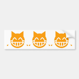 Tears of Joy Emoji Cat Bumper Sticker