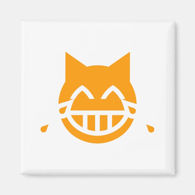 Tears of Joy Emoji Cat Magnet (Front)