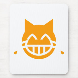 Tears of Joy Emoji Cat Mouse Mat
