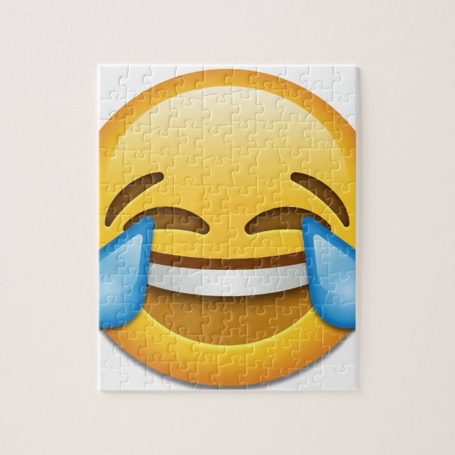Tears of Joy emoji funny Jigsaw Puzzle (Vertical)