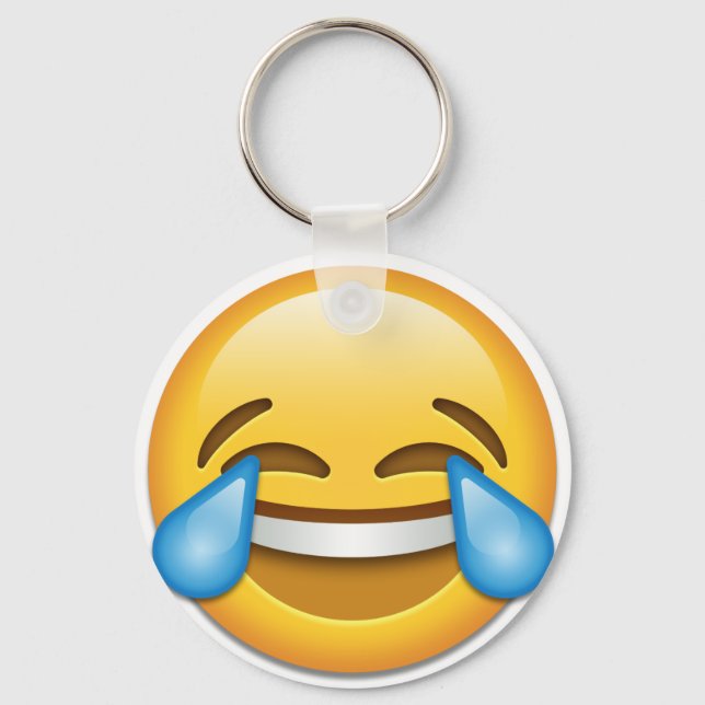 Tears of Joy emoji funny Key Ring (Front)