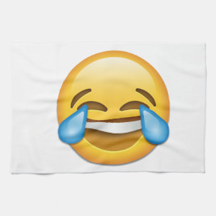 Tears of Joy emoji funny Tea Towel
