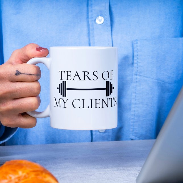 Tears of My Clients Personal Trainer Barbell Coffee Mug (Creator Uploaded)