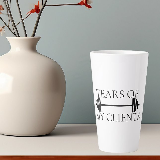 Tears of My Clients Personal Trainer Barbell  Latte Mug (Creator Uploaded)