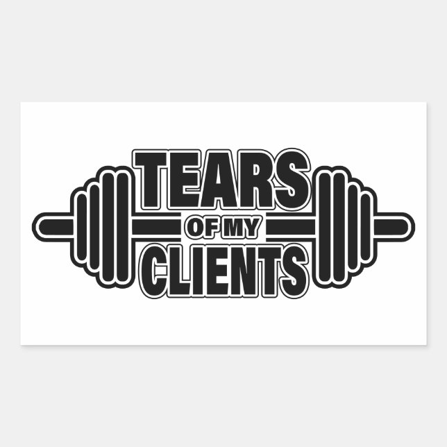 Tears of My Clients Personal Trainer Gift Stainles Rectangular Sticker (Front)