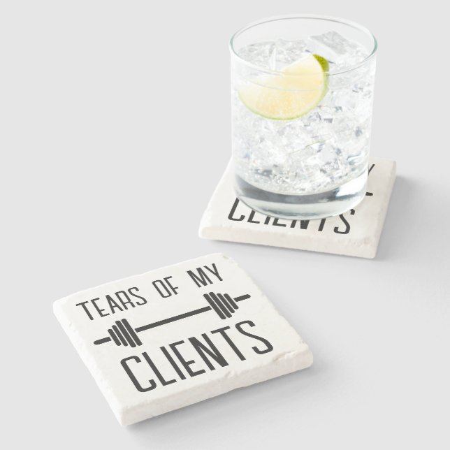 Tears of My Clients Personal Trainer Gift Stone Coaster (Side)