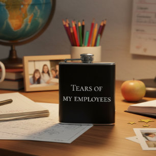 Tears of My Employees HR Boss Funny Hip Flask
