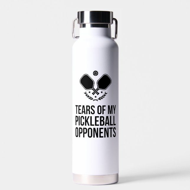 Tears Of My Pickleball Opponents Custom Name Water Bottle (Front)