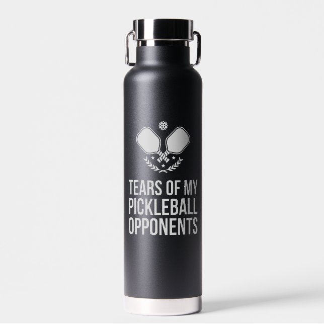 Tears Of My Pickleball Opponents Custom Name Water Bottle (Front)