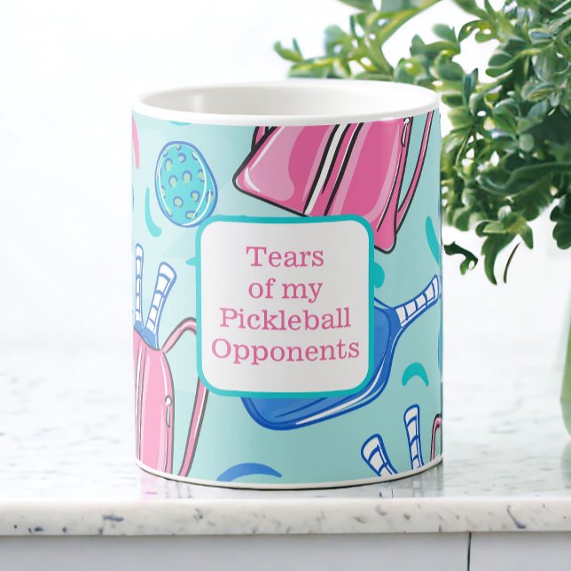 Tears of my Pickleball Opponents Pickleball Blue Coffee Mug (Creator Uploaded)