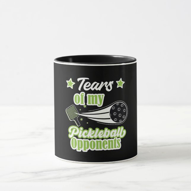 Tears of my Pickleball Opponents Typography Mug (Center)