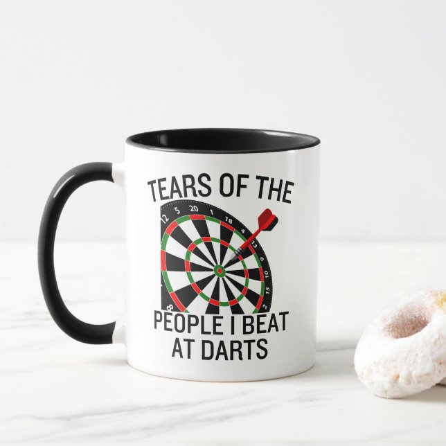 Tears Of People I Beat At Darts Funny Mug (With Donut)