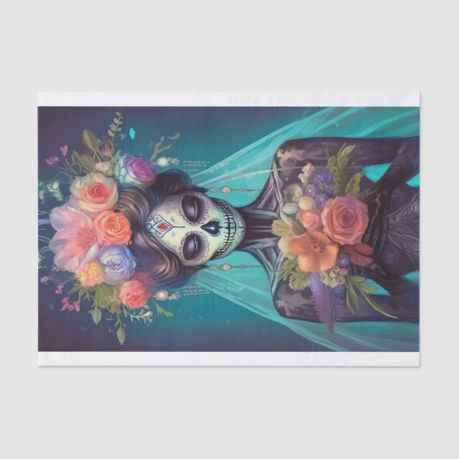 Tears of the Forgotten, Glowing Gothic Bride Tissue Paper (Front)