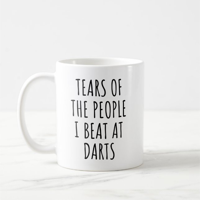 Tears Of The People I Beat at Darts Funny  Coffee Mug (Left)