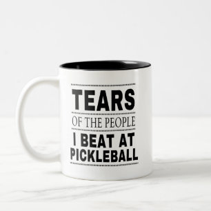 Tears Of The People I Beat At Pickleball Two-Tone Coffee Mug