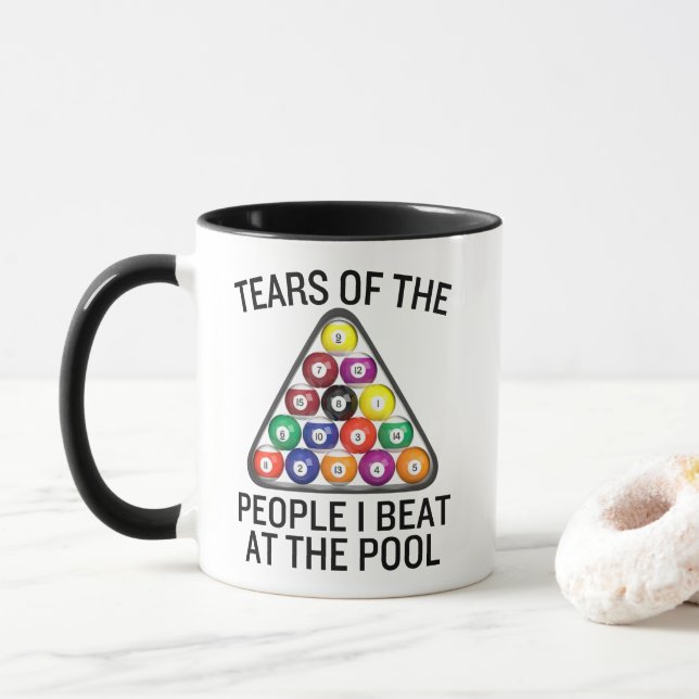 Tears of the People I Beat at the Pool Funny  Mug (With Donut)