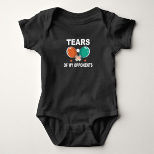 Tears Table Tennis Opponents Ping Pong Match Baby Bodysuit