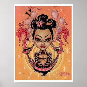 'Tears to Balloons' art print - (pop surreal art)