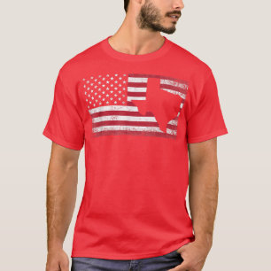 Teas 4th of July Gift American Flag USA  America P T-Shirt