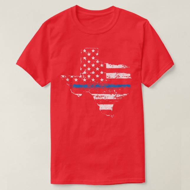 Teas Back the Blue Support Thin Blue Line II  T-Shirt (Design Front)
