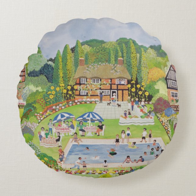 Tea's Ready Round Cushion (Front)