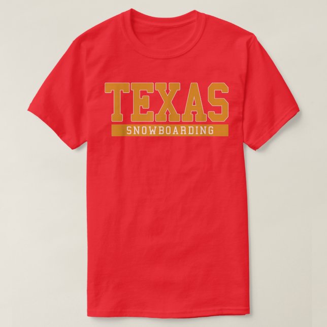 Teas Snowboarding  T-Shirt (Design Front)