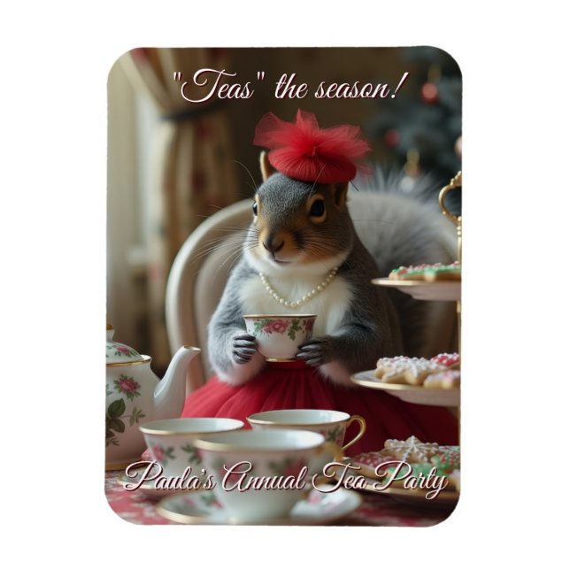 "Teas" the Season Invitation Magnet (Vertical)