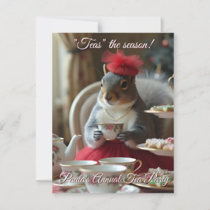 "Teas" the Season Invitation Postcard